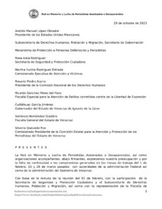 Llamado al Gobierno Federal y Estatal